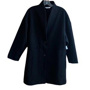 Old Navy | Long Line Cardigan Coat | Black | Petite Size M